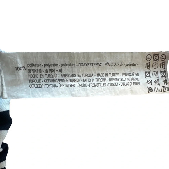 Zara Culottes Trouser Pants blue & white stripes with pockets M - Picture 12 of 12